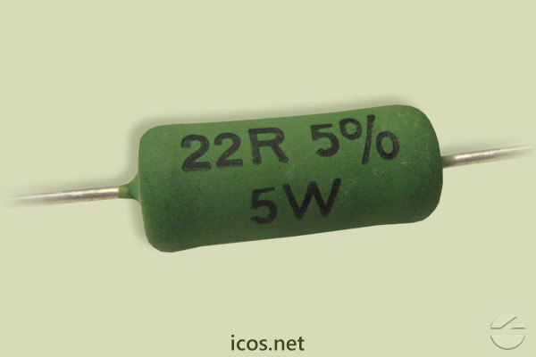 Resistor 5W 22R para proteção do contato elétrico de Sensores de Fluxo e Nível