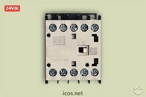 Mini Contator (Auxiliar) Weg CWC07 24Vdc para instalação Sensores de Fluxo e Nível