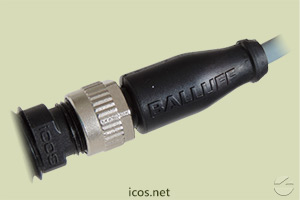 Montagem do Conector M12 reto fêmea PVC com Sensor Icos