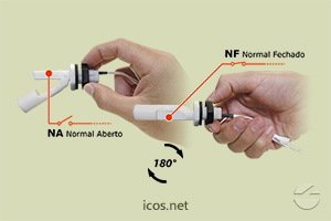 Sensor de Nível Icos LA16M-40 - Gire o Sensor para Funcionamento NA ou NF
