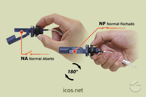 Sensor de Nível Icos LA26M-40 - Gire o Sensor para Funcionamento NA ou NF