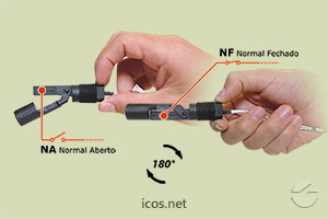 Sensor de Nível Icos LA32N-40 - Gire o Sensor para Funcionamento NA ou NF