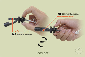 Sensor de Nível Icos LA36M-40 - Gire o Sensor para Funcionamento NA ou NF