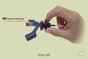 Sensor de Nível Icos LB26M-40 - Funcionamento NF (Detecção de Nível Máximo)